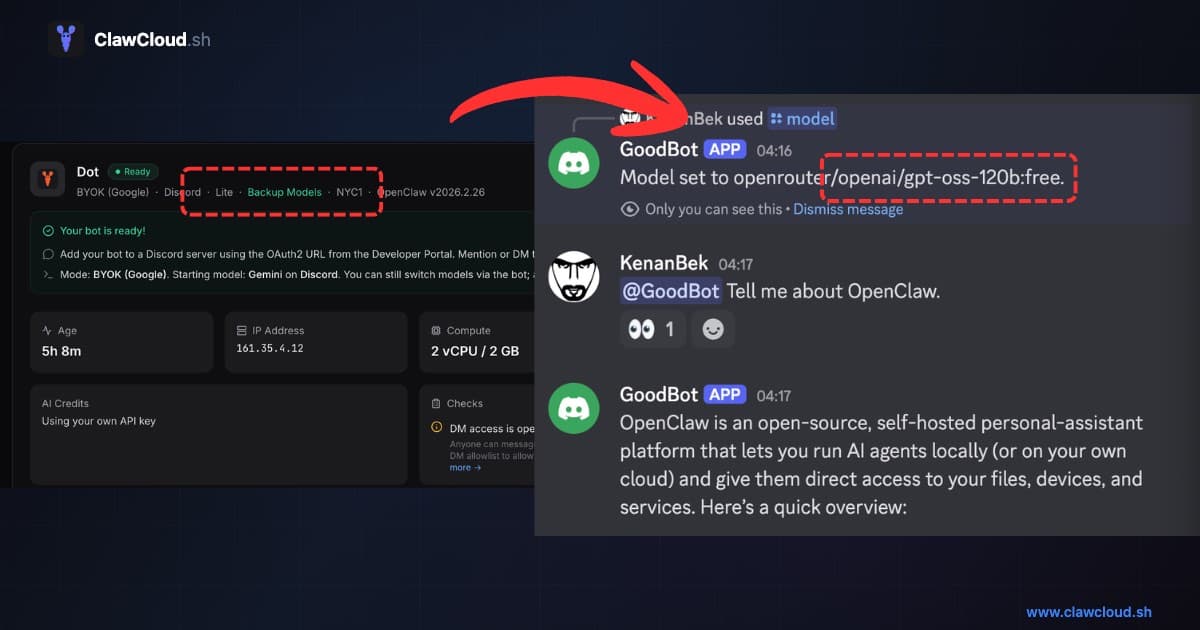 OpenClaw BYOK + Backup configuration guide image