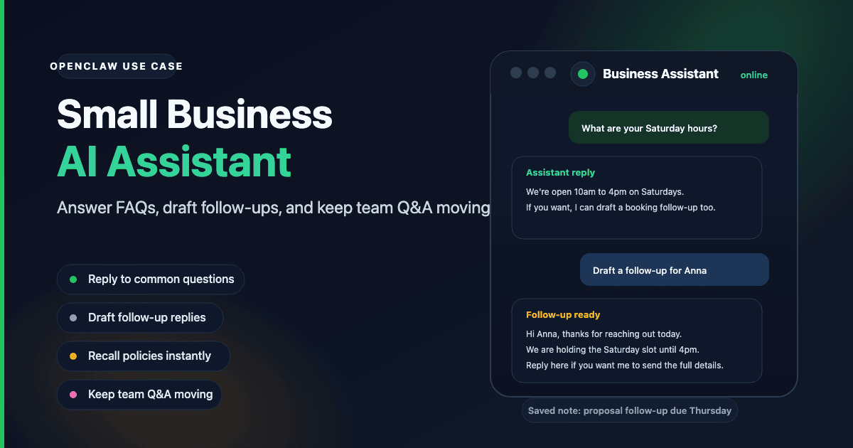 OpenClaw AI assistant handling business tasks in a messaging app