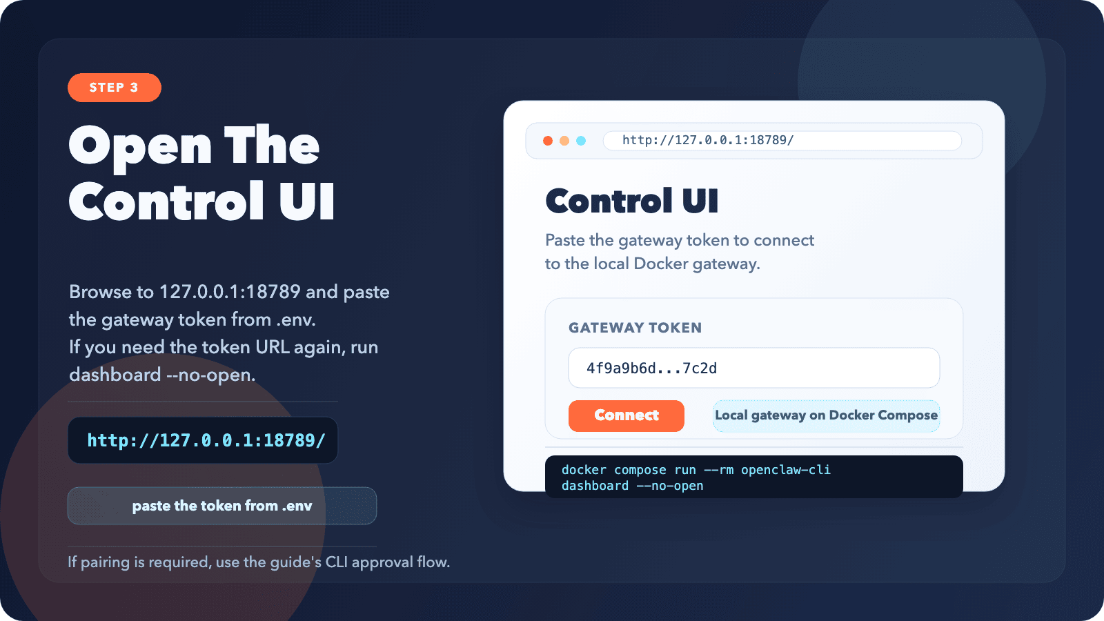 OpenClaw Control UI token prompt after Docker setup OpenClaw Control UI asking for the gateway token after Docker setup