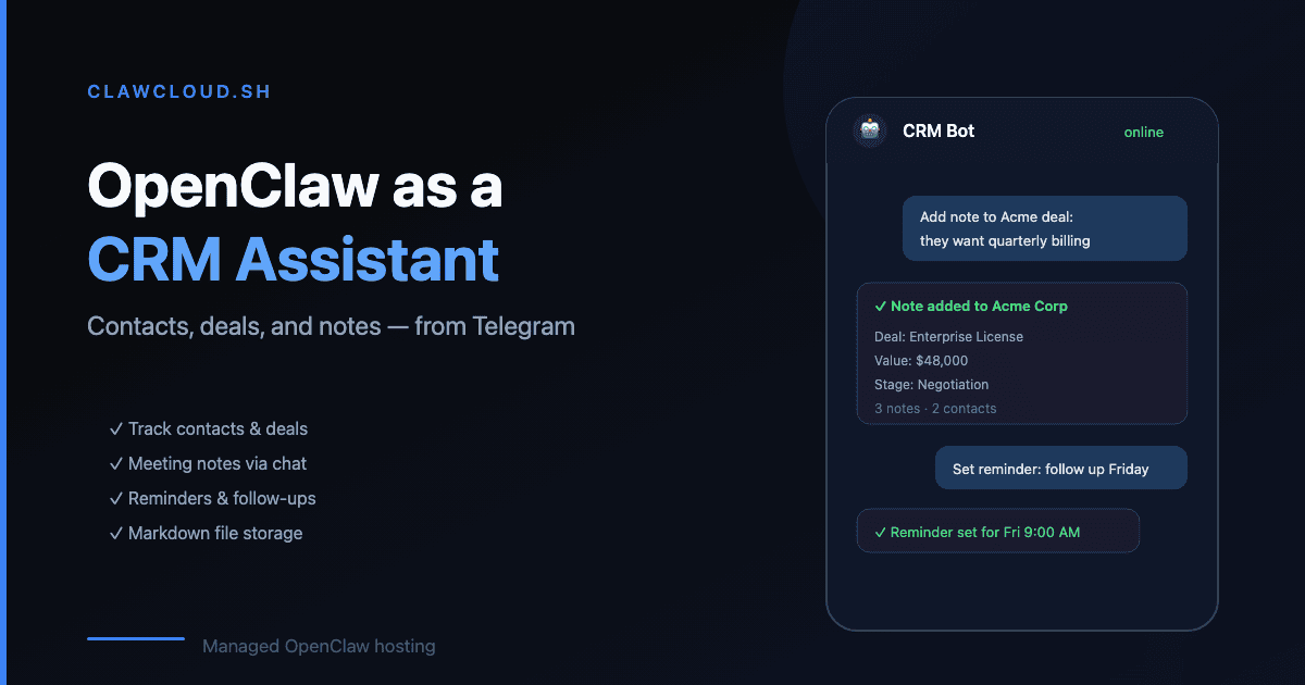 OpenClaw for Meeting Notes and Business Follow-Ups — ClawCloud
