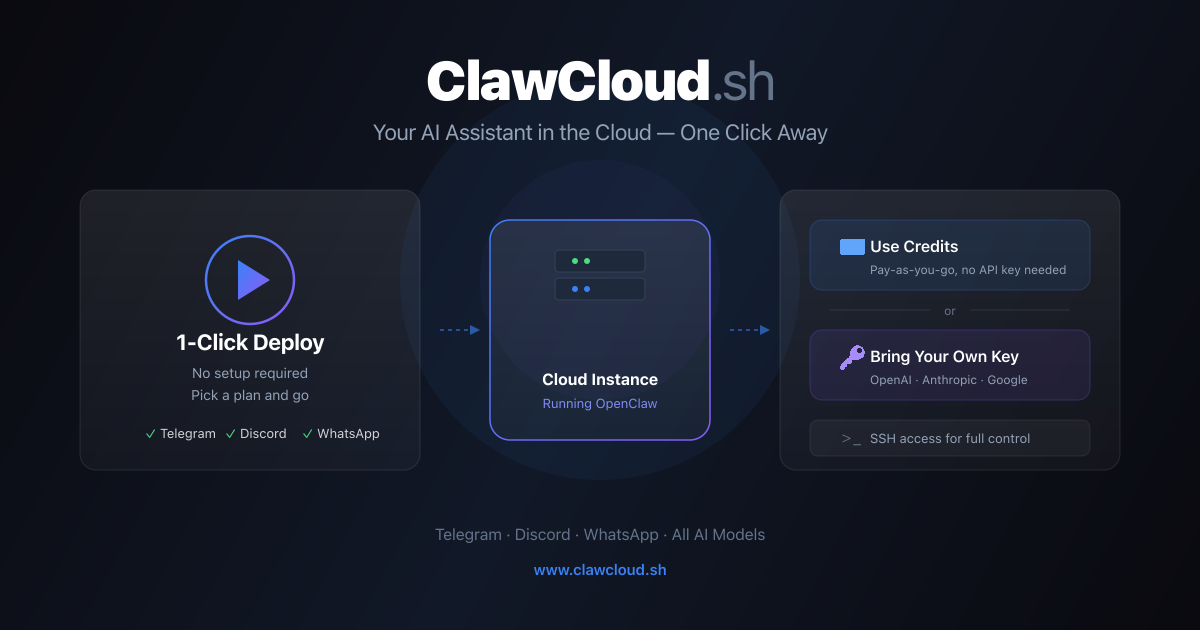 ClawCloud Deploy OpenClaw in Under a Minute